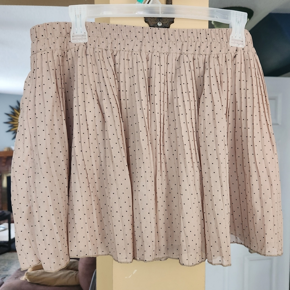 g21 Size XL Pleated Polka Dot Mini Skirt